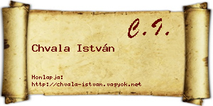 Chvala István névjegykártya